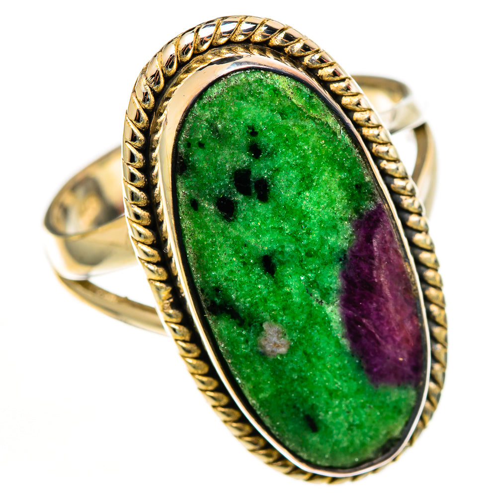 Ruby Zoisite Rings handcrafted by Ana Silver Co - RING112956 - Photo 2