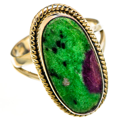 Ruby Zoisite Rings handcrafted by Ana Silver Co - RING112956 - Photo 2