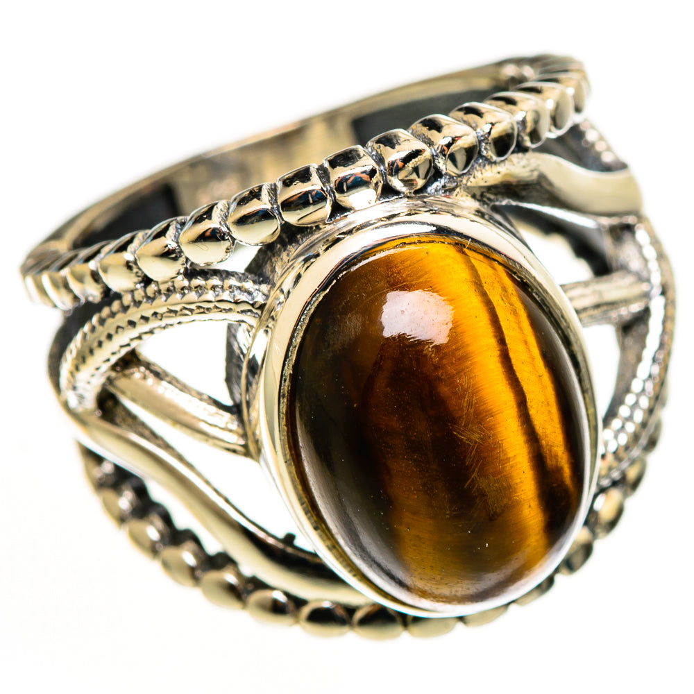 Tiger Eye Rings handcrafted by Ana Silver Co - RING112960 - Photo 2