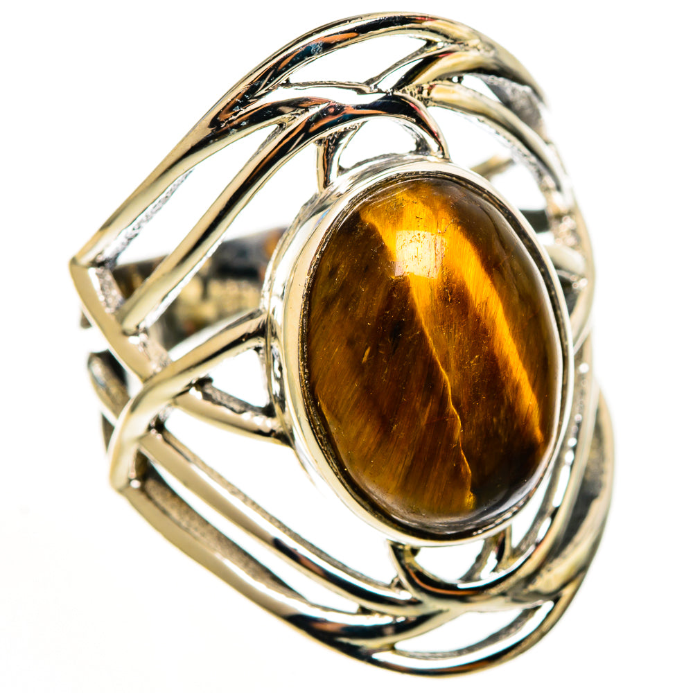Tiger Eye Rings handcrafted by Ana Silver Co - RING112961 - Photo 2