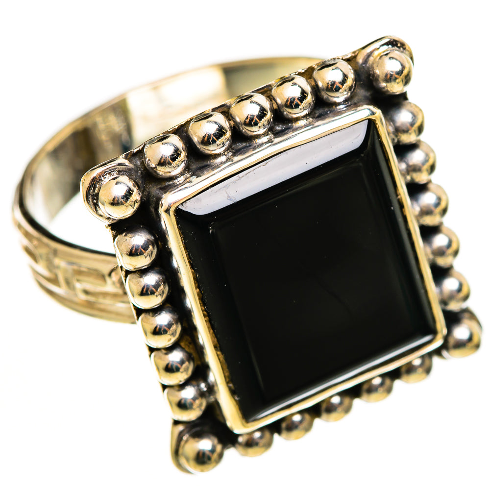 Black Onyx Rings handcrafted by Ana Silver Co - RING112971 - Photo 2