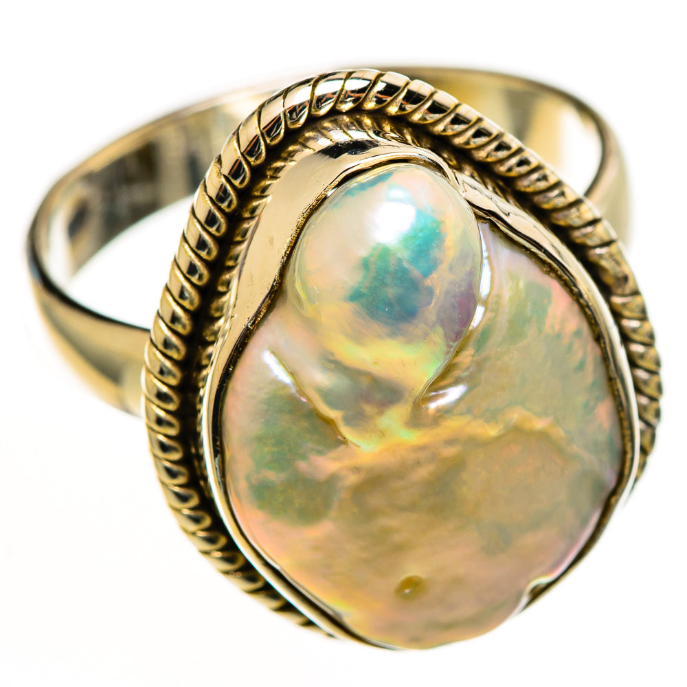 Mother Of Pearl Rings handcrafted by Ana Silver Co - RING112974 - Photo 2