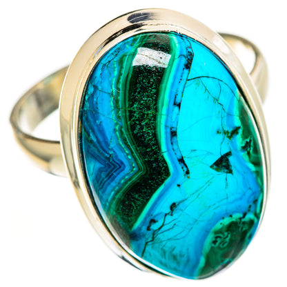 Malachite In Chrysocolla Rings handcrafted by Ana Silver Co - RING112977 - Photo 2