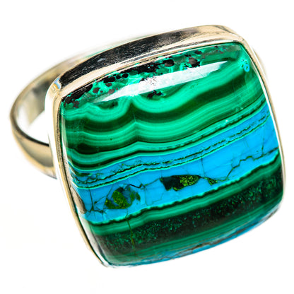 Malachite In Chrysocolla Rings handcrafted by Ana Silver Co - RING112980 - Photo 2