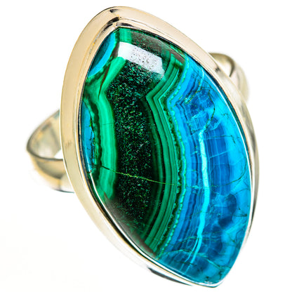 Malachite In Chrysocolla Rings handcrafted by Ana Silver Co - RING112981 - Photo 2