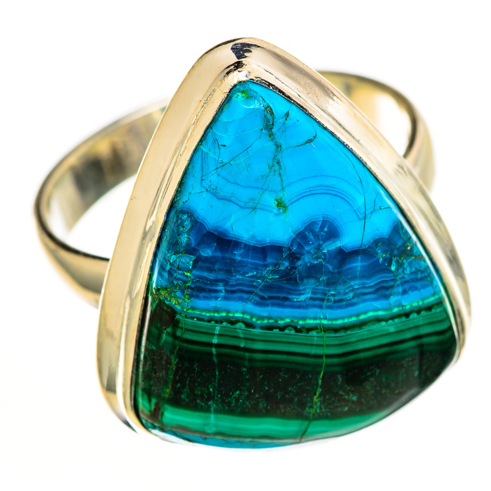 Malachite In Chrysocolla Rings handcrafted by Ana Silver Co - RING112982 - Photo 2
