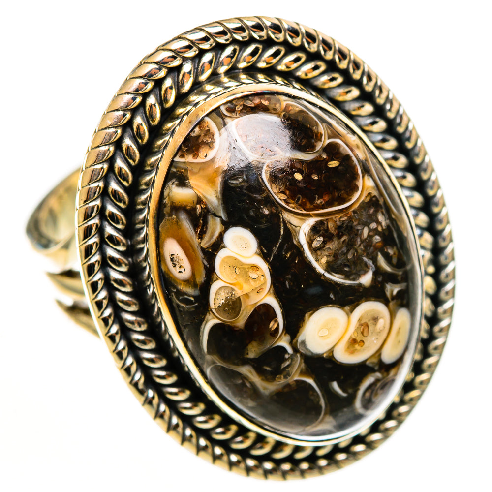 Turritella Agate Rings handcrafted by Ana Silver Co - RING112993 - Photo 2