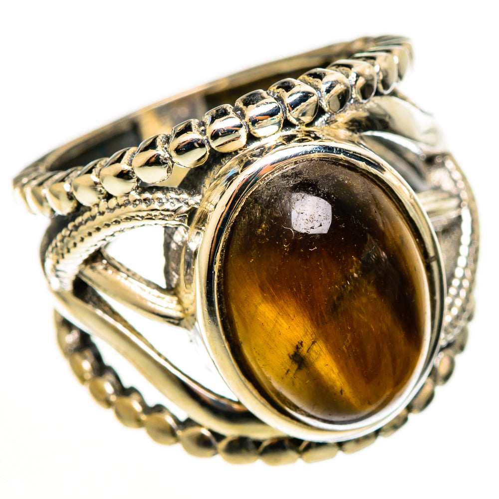 Tiger Eye Rings handcrafted by Ana Silver Co - RING112994 - Photo 2