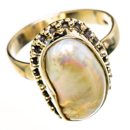Mother Of Pearl Rings handcrafted by Ana Silver Co - RING113008 - Photo 2