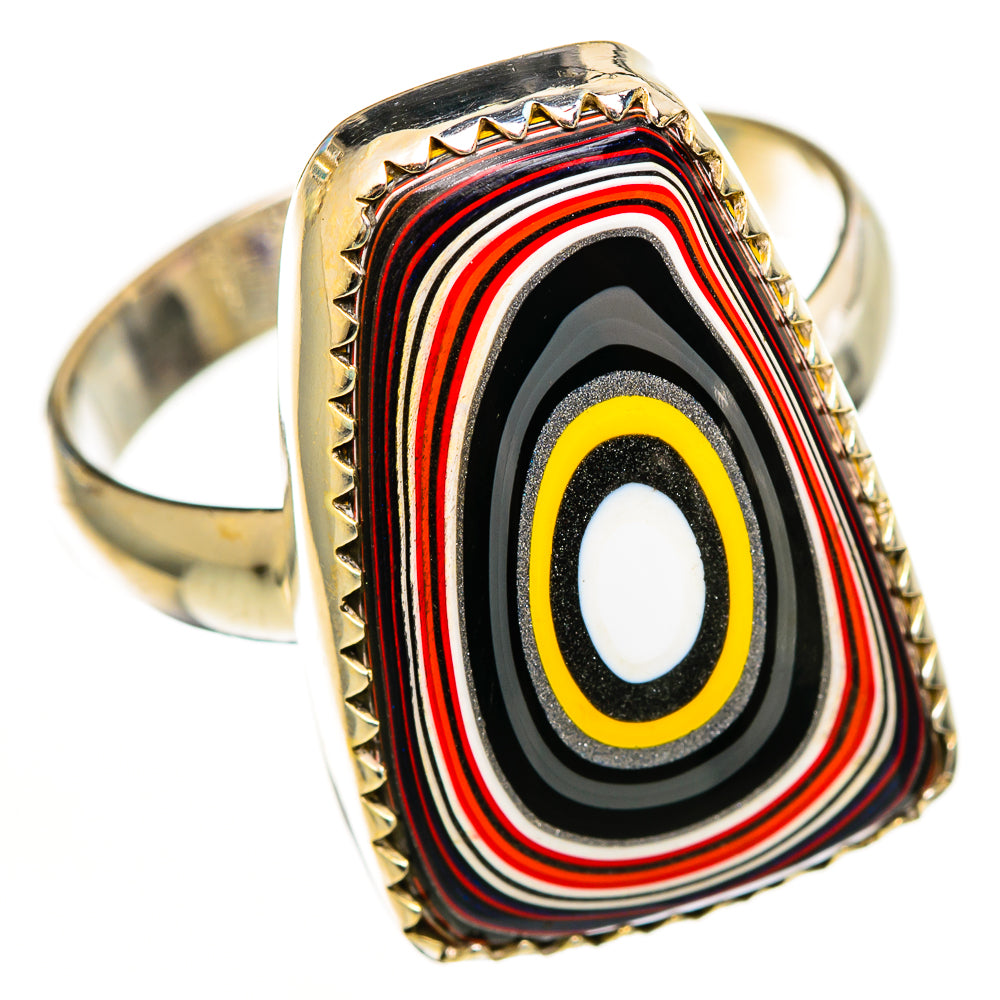 Fordite Rings handcrafted by Ana Silver Co - RING113012 - Photo 2