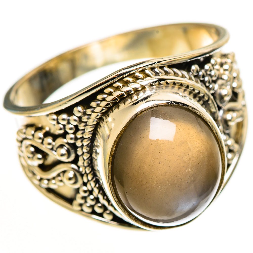 Peach Moonstone Rings handcrafted by Ana Silver Co - RING113025 - Photo 2