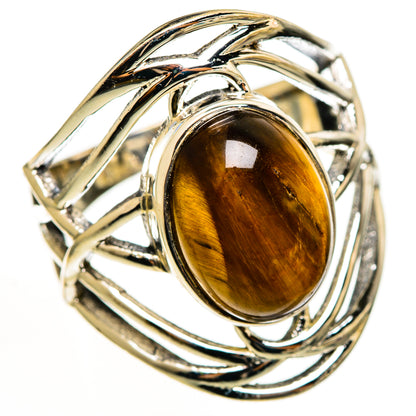Tiger Eye Rings handcrafted by Ana Silver Co - RING113027 - Photo 2