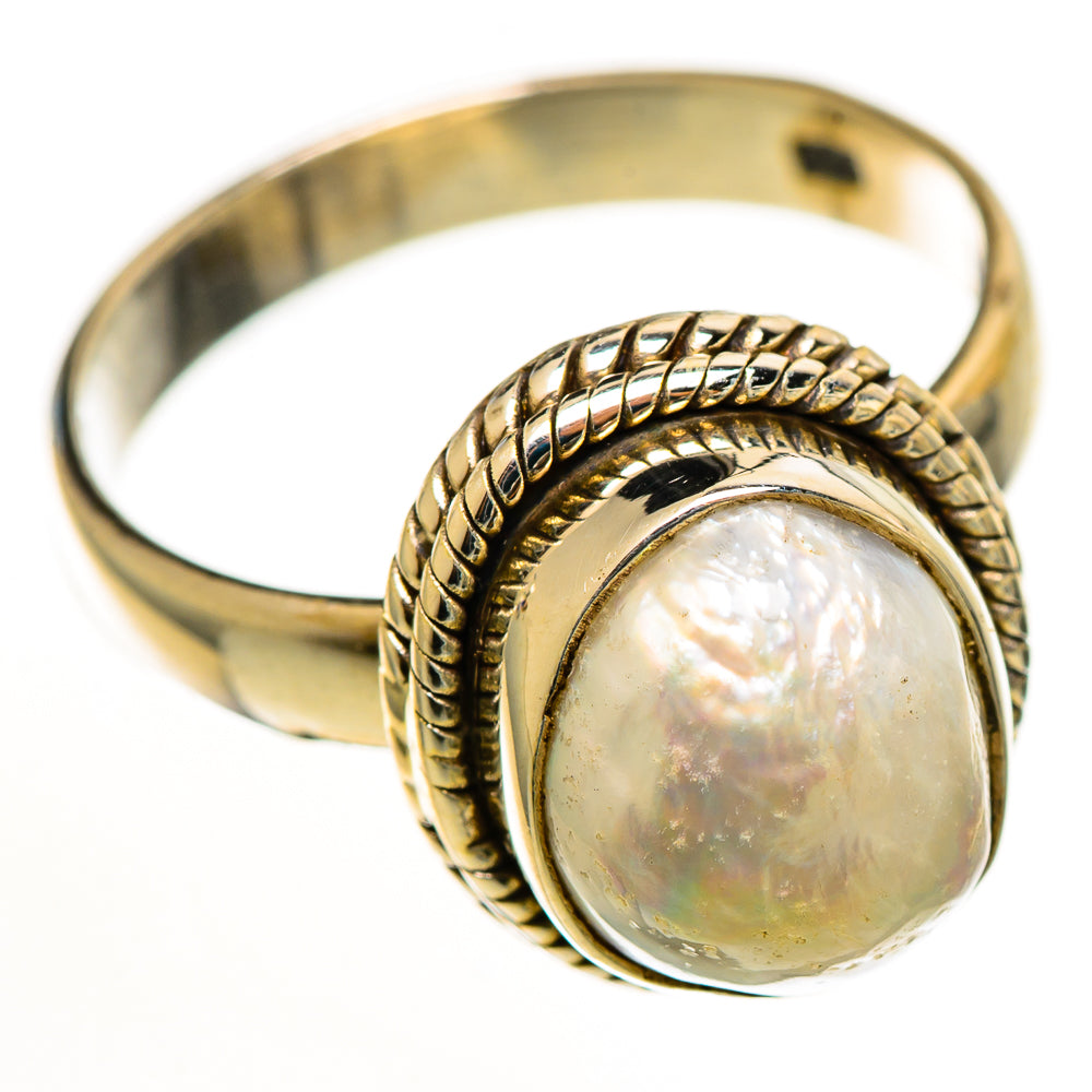 Mother Of Pearl Rings handcrafted by Ana Silver Co - RING113042 - Photo 2