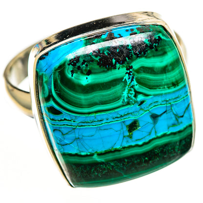 Malachite In Chrysocolla Rings handcrafted by Ana Silver Co - RING113044 - Photo 2