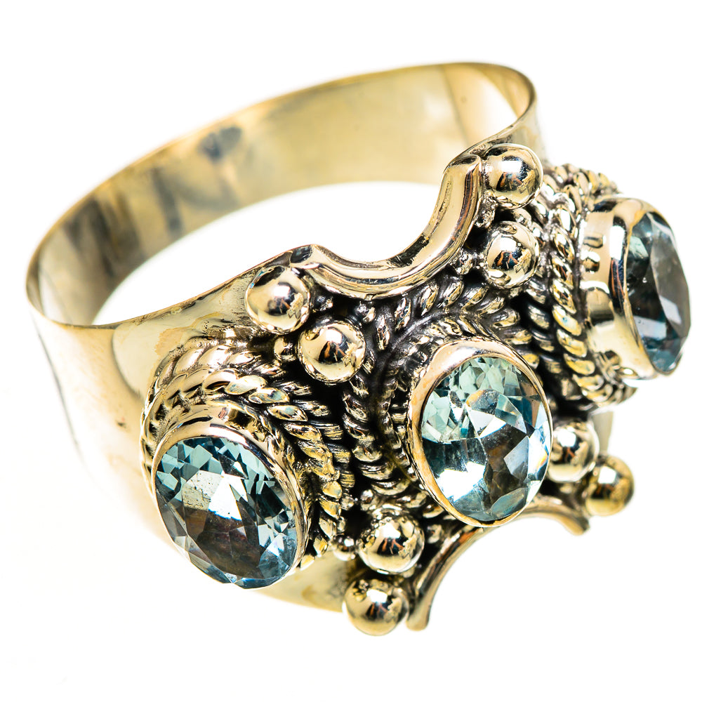 Blue Topaz Rings handcrafted by Ana Silver Co - RING113053 - Photo 2