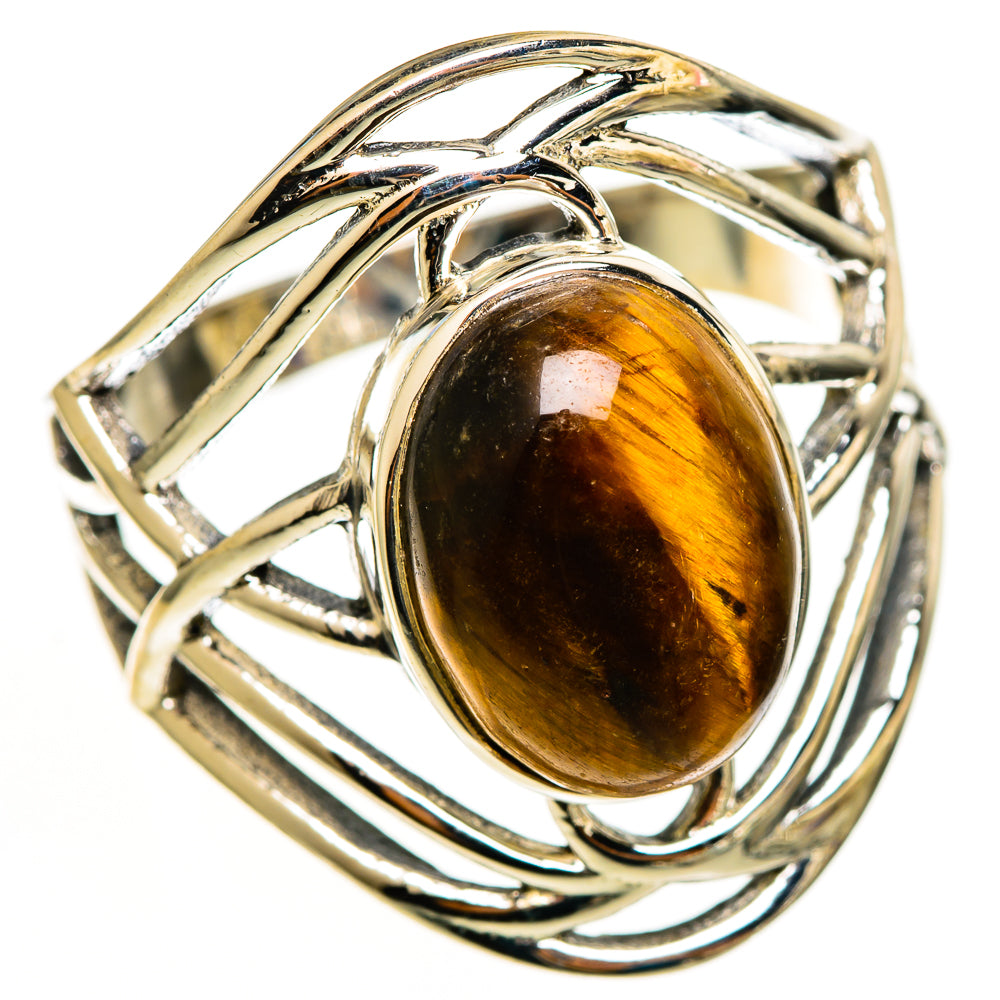 Tiger Eye Rings handcrafted by Ana Silver Co - RING113059 - Photo 2