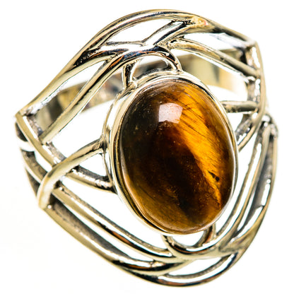 Tiger Eye Rings handcrafted by Ana Silver Co - RING113059 - Photo 2