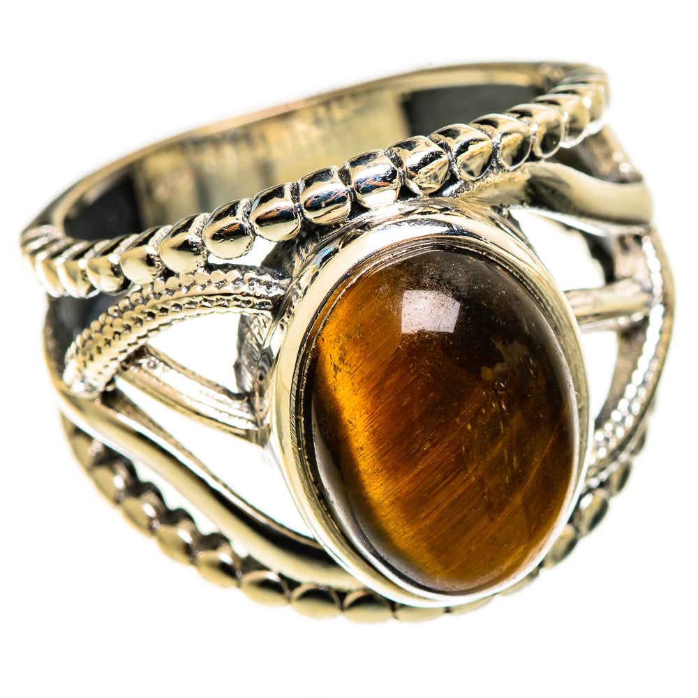Tiger Eye Rings handcrafted by Ana Silver Co - RING113060 - Photo 2