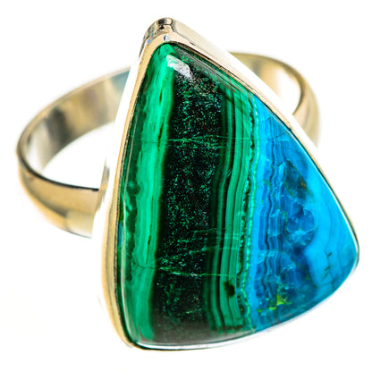 Malachite In Chrysocolla Rings handcrafted by Ana Silver Co - RING113075 - Photo 2