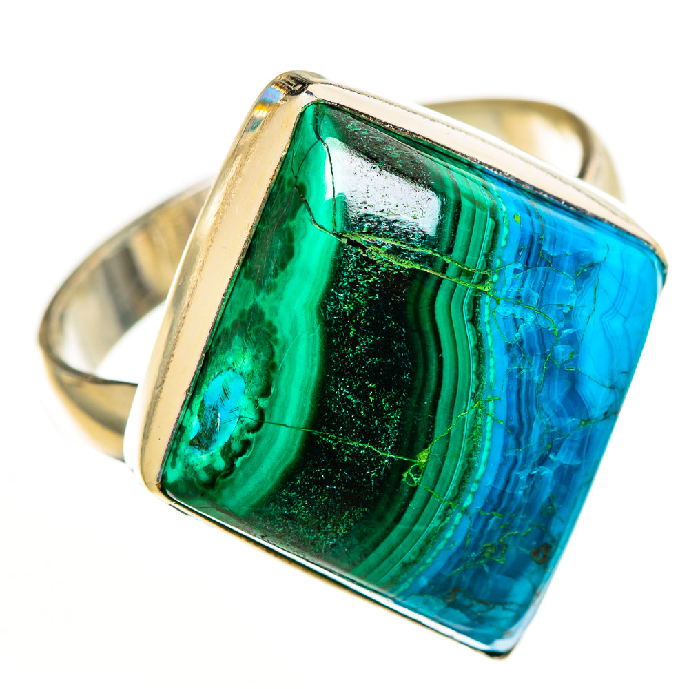 Malachite In Chrysocolla Rings handcrafted by Ana Silver Co - RING113079 - Photo 2