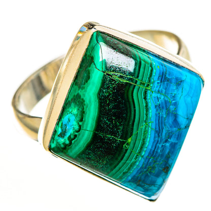 Malachite In Chrysocolla Rings handcrafted by Ana Silver Co - RING113079 - Photo 2
