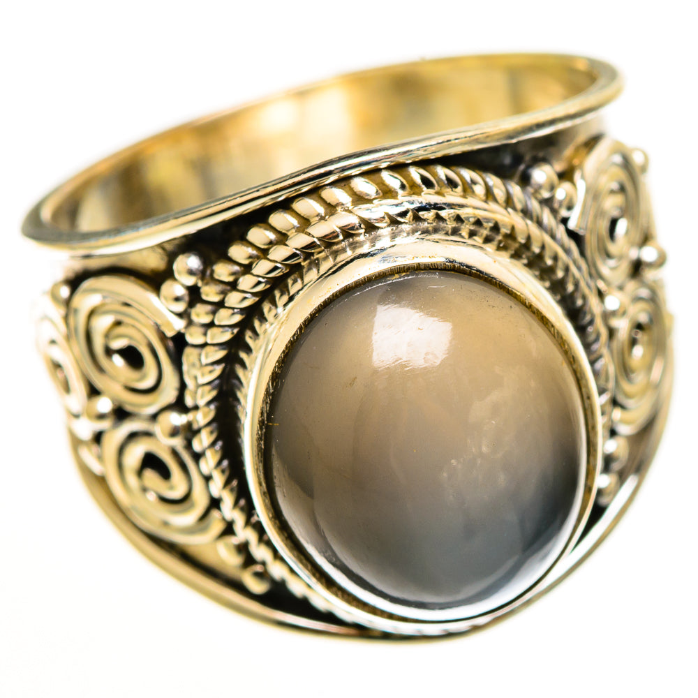 Peach Moonstone Rings handcrafted by Ana Silver Co - RING113090 - Photo 2