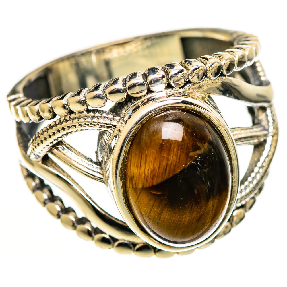 Tiger Eye Rings handcrafted by Ana Silver Co - RING113092 - Photo 2