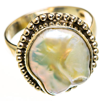 Mother Of Pearl Rings handcrafted by Ana Silver Co - RING113102 - Photo 2