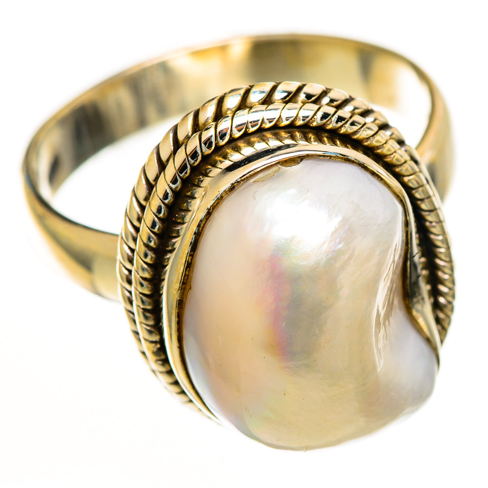 Mother Of Pearl Rings handcrafted by Ana Silver Co - RING113103 - Photo 2
