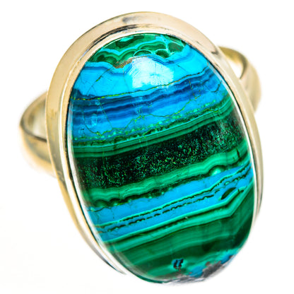 Malachite In Chrysocolla Rings handcrafted by Ana Silver Co - RING113105 - Photo 2