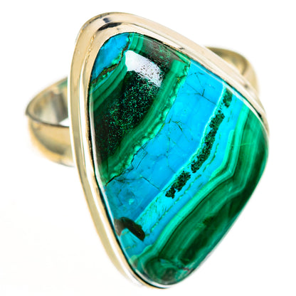 Malachite In Chrysocolla Rings handcrafted by Ana Silver Co - RING113106 - Photo 2