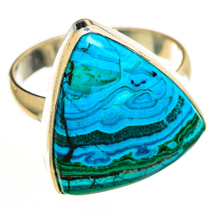 Malachite In Chrysocolla Rings handcrafted by Ana Silver Co - RING113108 - Photo 2
