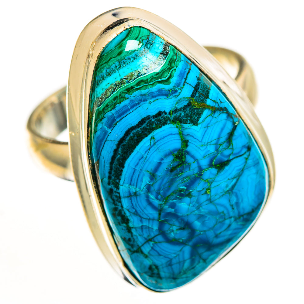 Malachite In Chrysocolla Rings handcrafted by Ana Silver Co - RING113113 - Photo 2