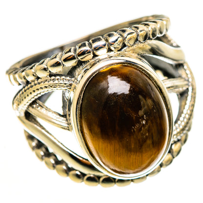 Tiger Eye Rings handcrafted by Ana Silver Co - RING113121 - Photo 2