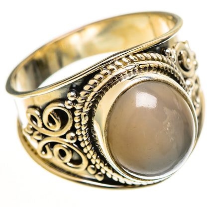 Peach Moonstone Rings handcrafted by Ana Silver Co - RING113122 - Photo 2