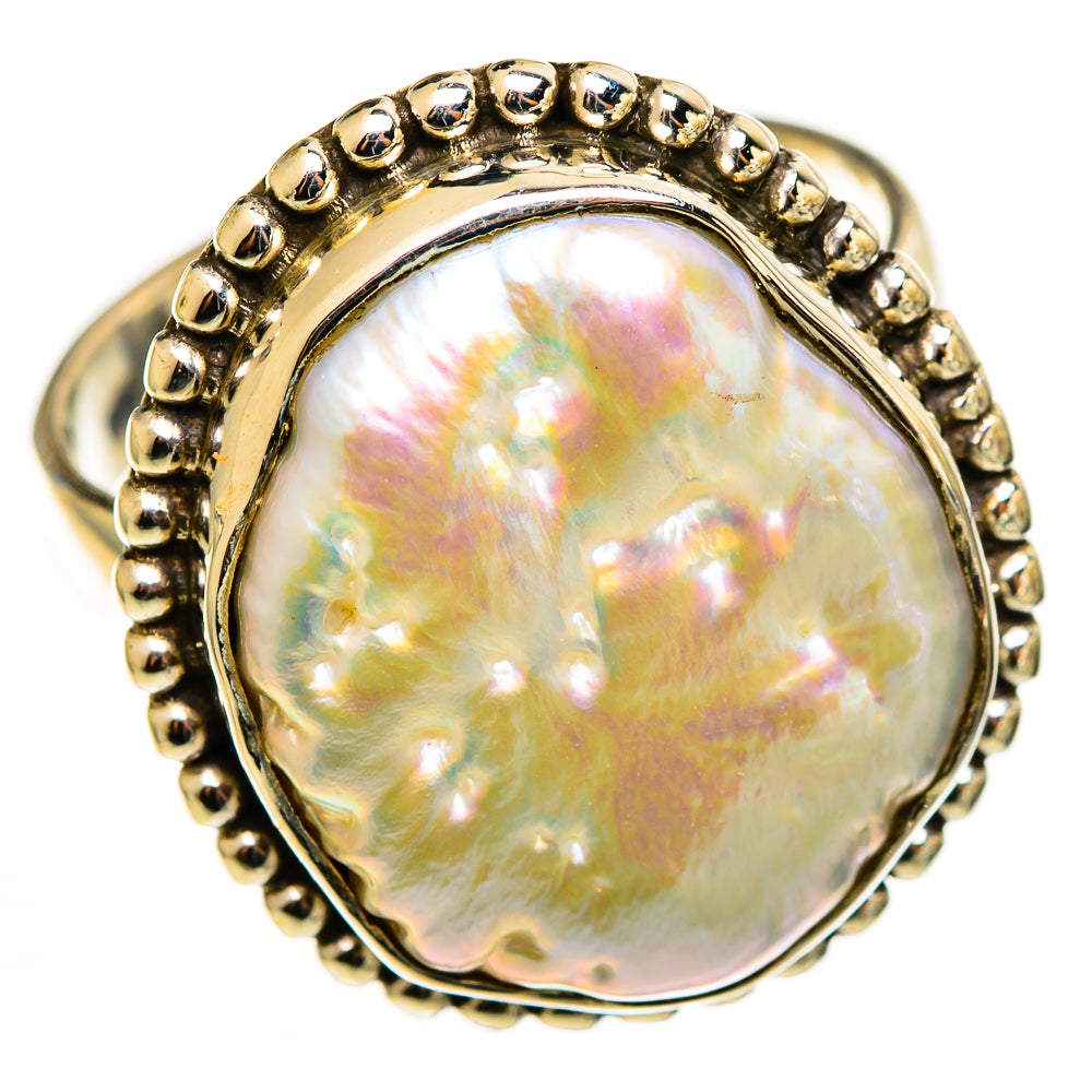 Mother Of Pearl Rings handcrafted by Ana Silver Co - RING113130 - Photo 2