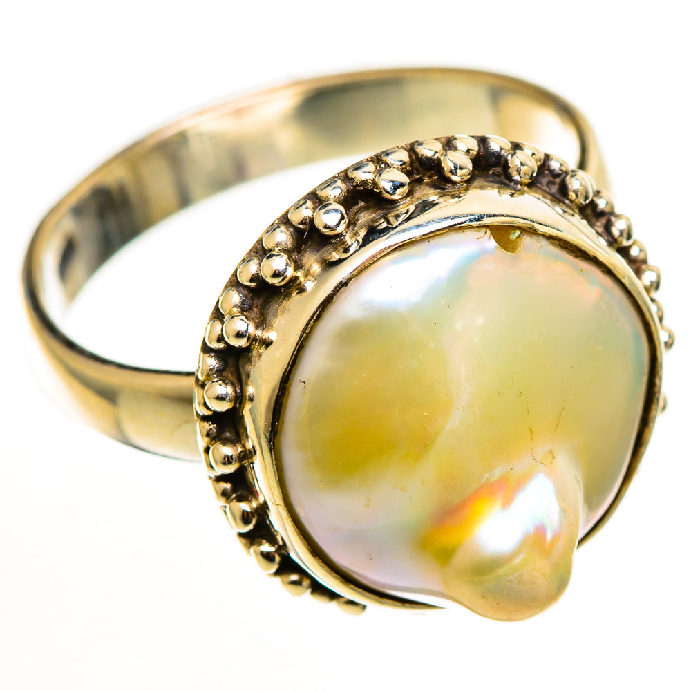 Mother Of Pearl Rings handcrafted by Ana Silver Co - RING113132 - Photo 2