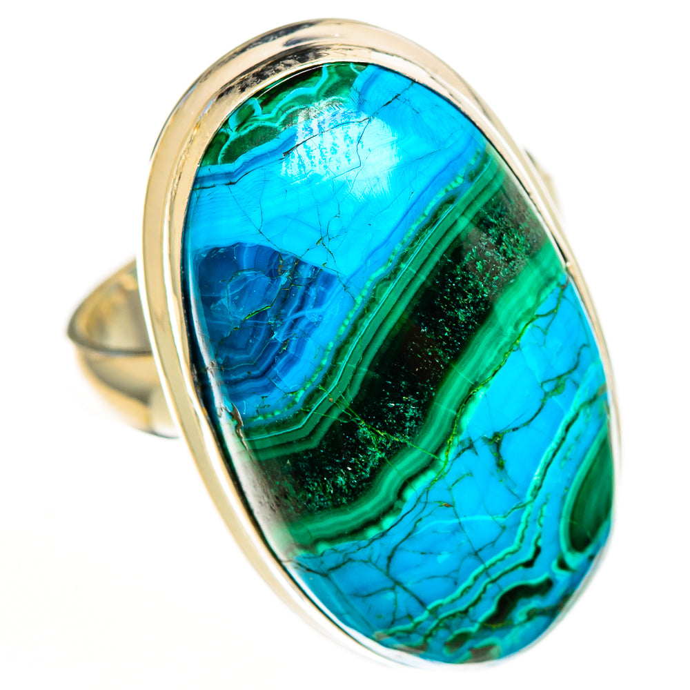 Malachite In Chrysocolla Rings handcrafted by Ana Silver Co - RING113133 - Photo 2