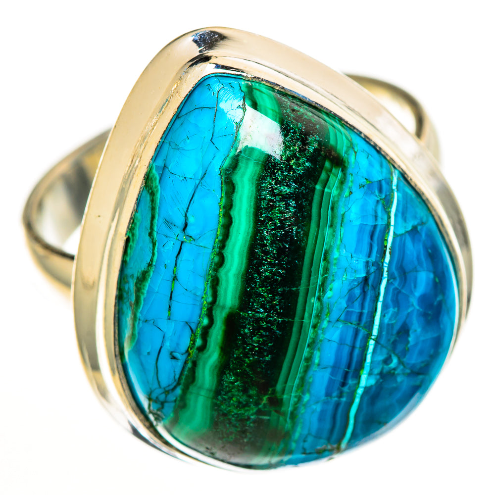Malachite In Chrysocolla Rings handcrafted by Ana Silver Co - RING113136 - Photo 2