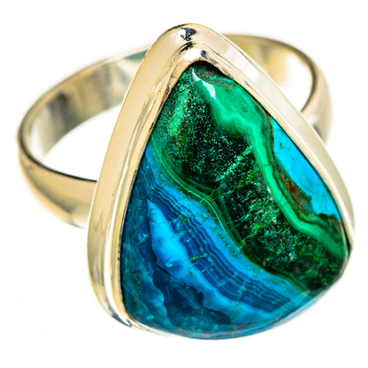 Malachite In Chrysocolla Rings handcrafted by Ana Silver Co - RING113137 - Photo 2
