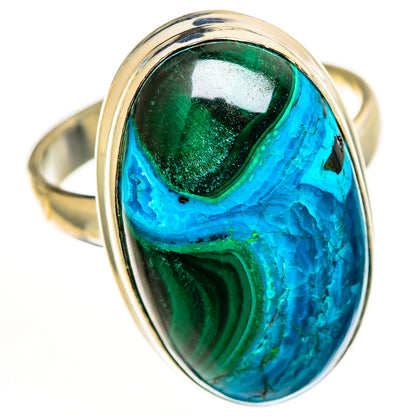Malachite In Chrysocolla Rings handcrafted by Ana Silver Co - RING113138 - Photo 2