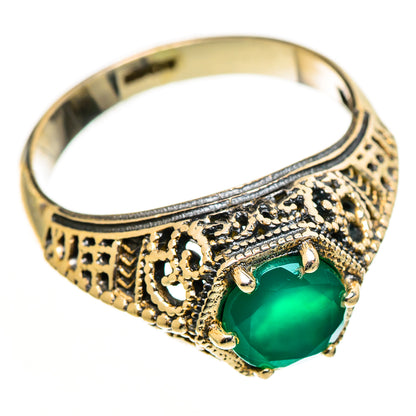 Green Onyx Rings handcrafted by Ana Silver Co - RING113146 - Photo 2