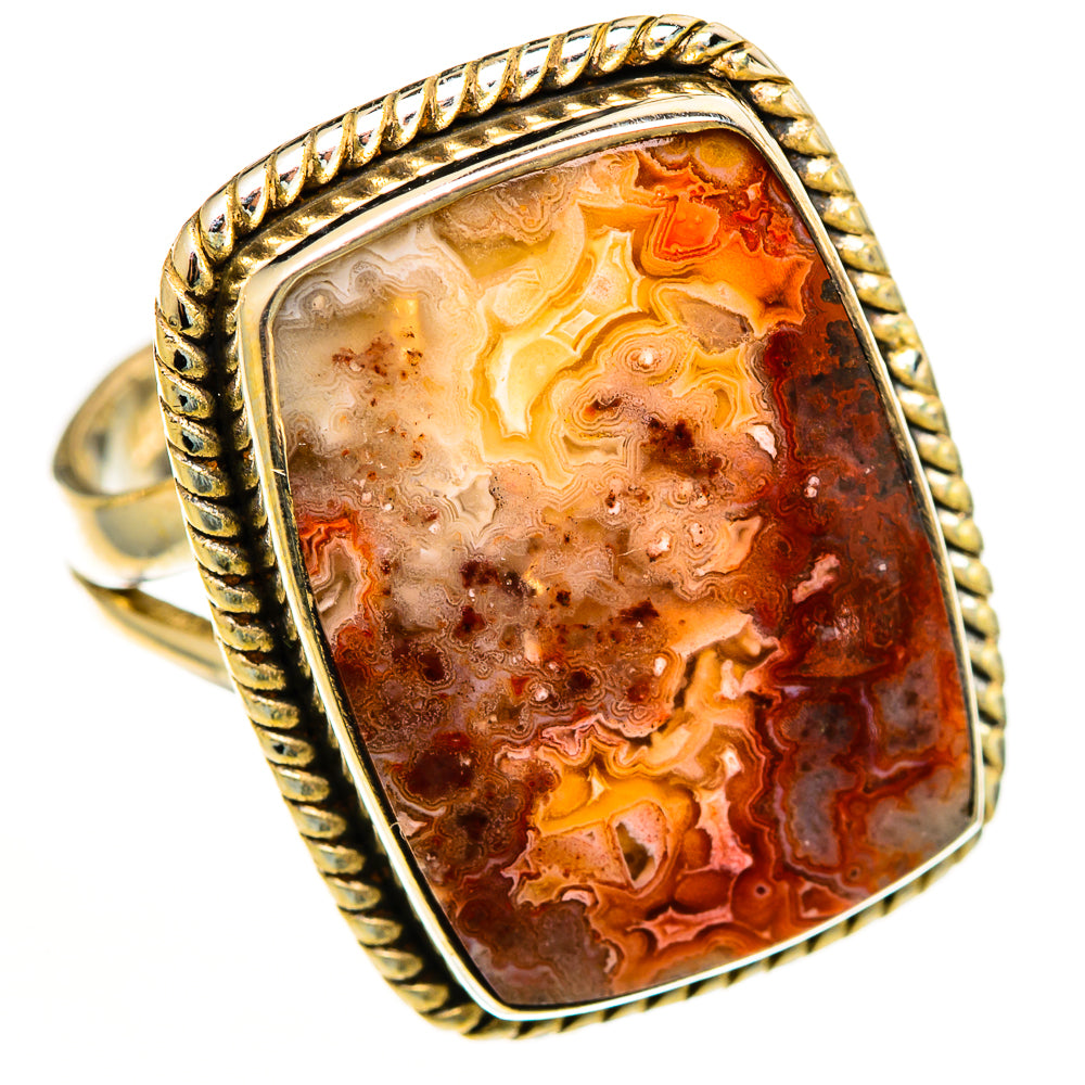 Crazy Lace Agate Rings handcrafted by Ana Silver Co - RING113149 - Photo 2