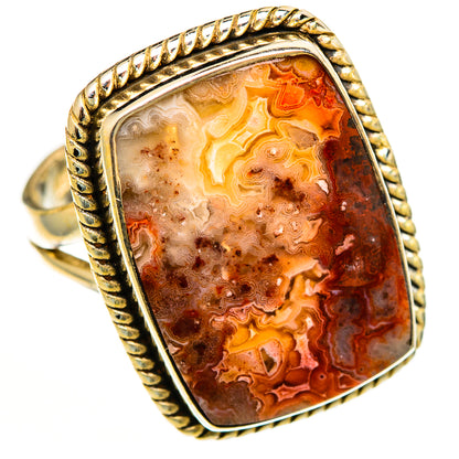 Crazy Lace Agate Rings handcrafted by Ana Silver Co - RING113149 - Photo 2