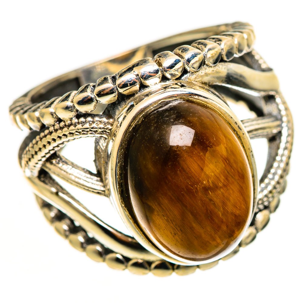 Tiger Eye Rings handcrafted by Ana Silver Co - RING113150 - Photo 2