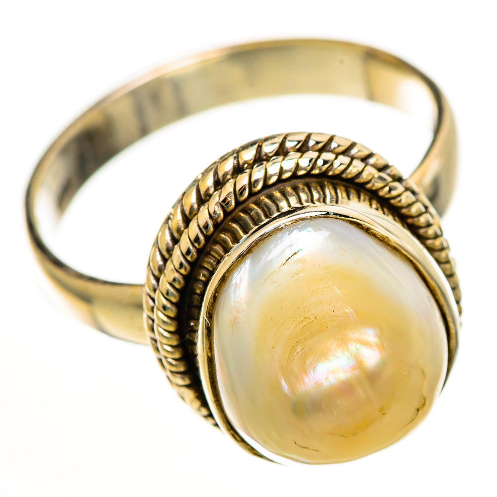Mother Of Pearl Rings handcrafted by Ana Silver Co - RING113156 - Photo 2