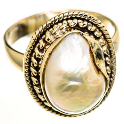 Mother Of Pearl Rings handcrafted by Ana Silver Co - RING113158 - Photo 2
