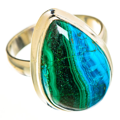 Malachite In Chrysocolla Rings handcrafted by Ana Silver Co - RING113161 - Photo 2