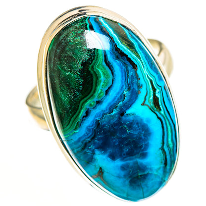 Malachite In Chrysocolla Rings handcrafted by Ana Silver Co - RING113162 - Photo 2