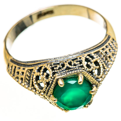 Green Onyx Rings handcrafted by Ana Silver Co - RING113171 - Photo 2